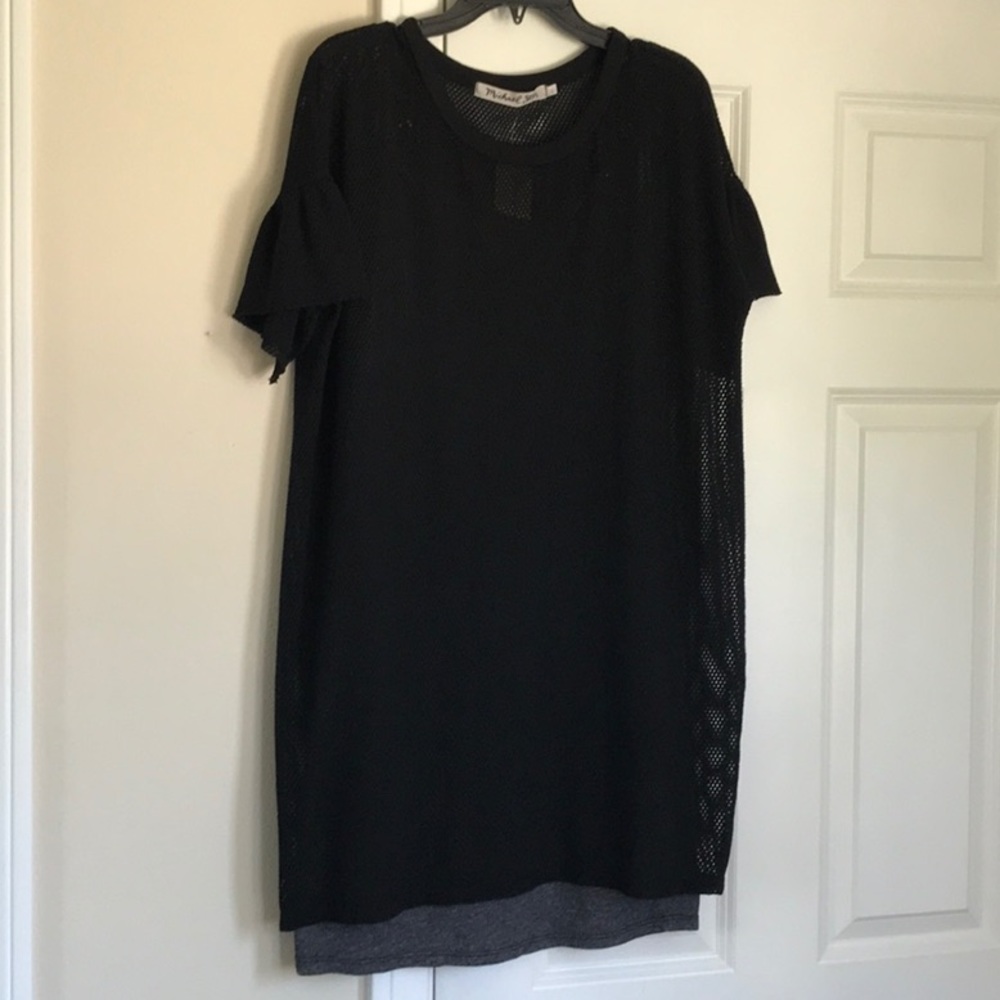 Michael Stars Open Weave Dress NWT with Attached Slip Sz L